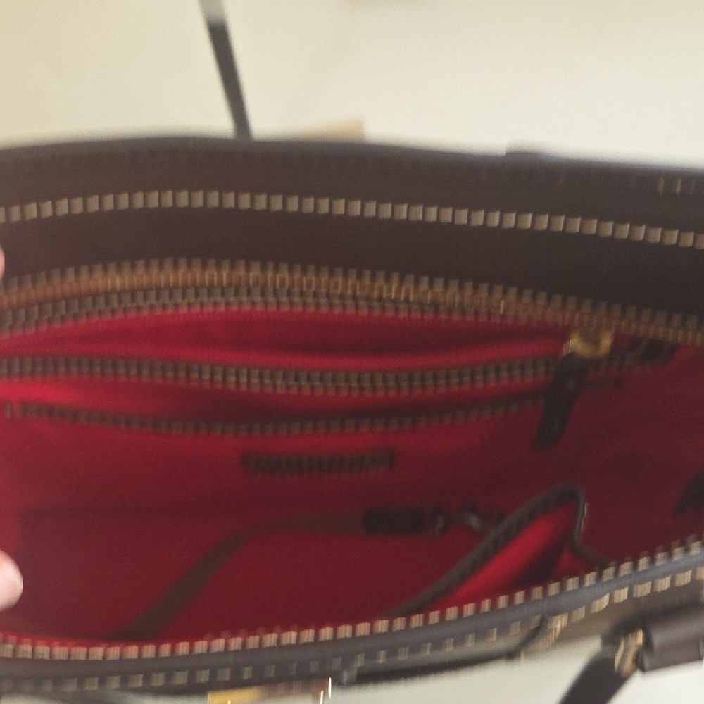 Dooney & Bourke Brown Leather Tote Bag - Picture 3 of 10